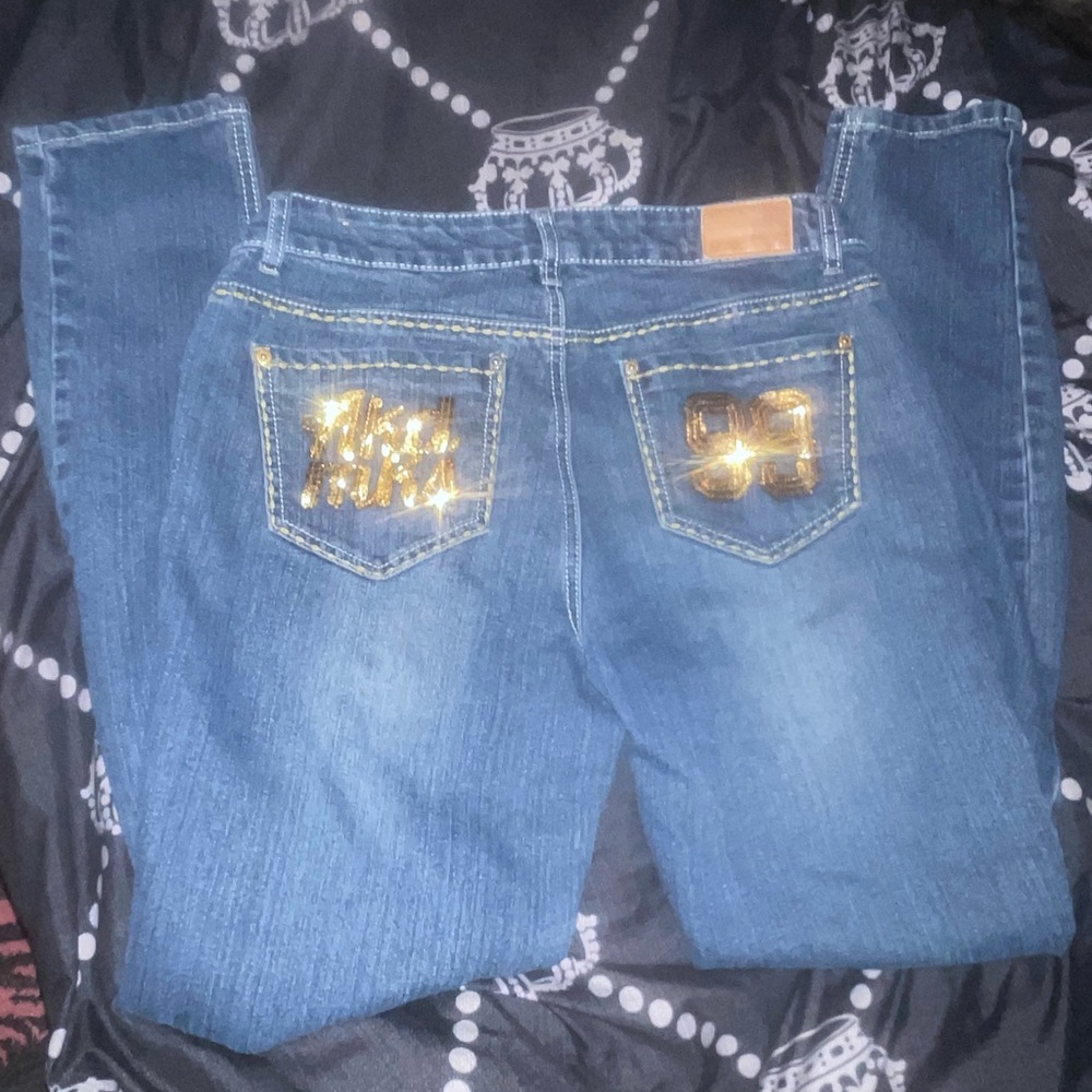 Akademiks gold sequin jeans